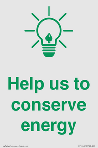 Help us to conserve energy 